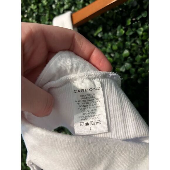 Carbon38 V-Neck Cross Back Bra in French Terry Sz Large NWT - Picture 7 of 7